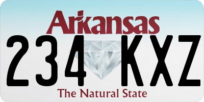 AR license plate 234KXZ
