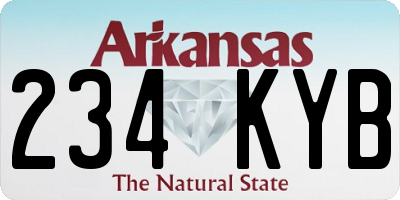AR license plate 234KYB