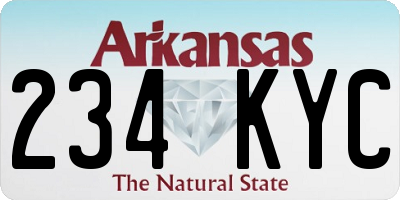 AR license plate 234KYC