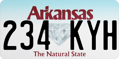 AR license plate 234KYH