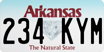 AR license plate 234KYM