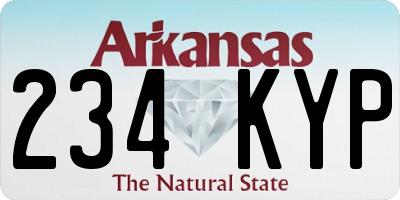 AR license plate 234KYP