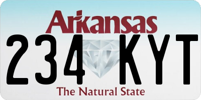 AR license plate 234KYT