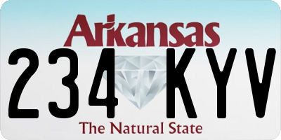 AR license plate 234KYV