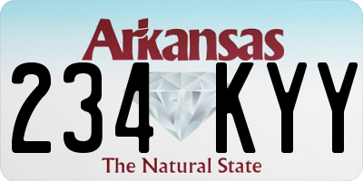 AR license plate 234KYY