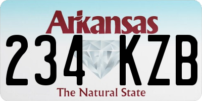 AR license plate 234KZB