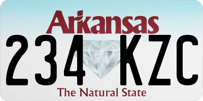 AR license plate 234KZC