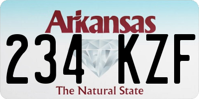 AR license plate 234KZF