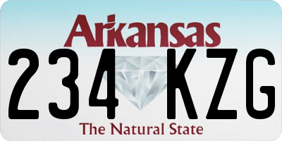 AR license plate 234KZG