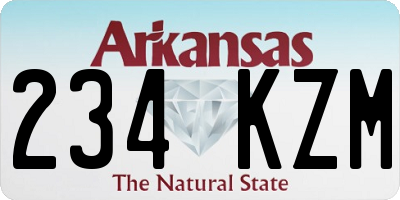 AR license plate 234KZM