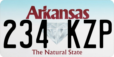 AR license plate 234KZP