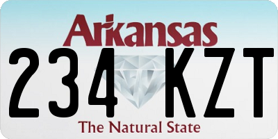 AR license plate 234KZT