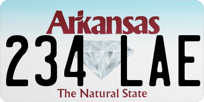 AR license plate 234LAE