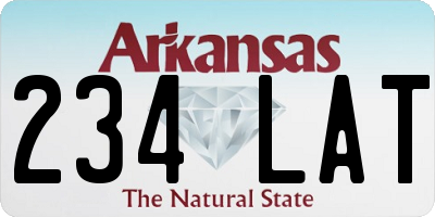 AR license plate 234LAT
