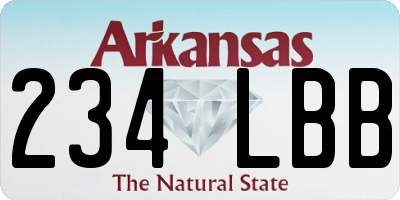 AR license plate 234LBB