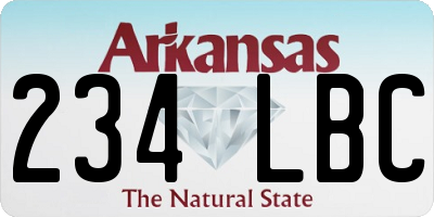AR license plate 234LBC