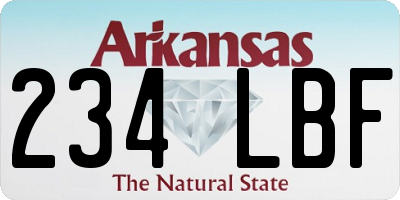 AR license plate 234LBF