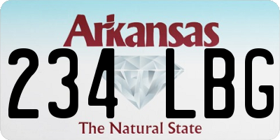 AR license plate 234LBG