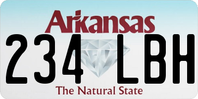 AR license plate 234LBH