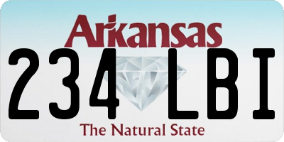 AR license plate 234LBI