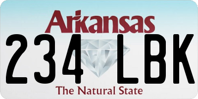 AR license plate 234LBK