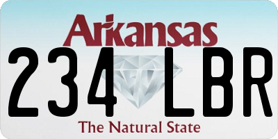 AR license plate 234LBR