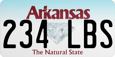 AR license plate 234LBS