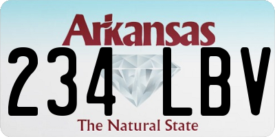 AR license plate 234LBV