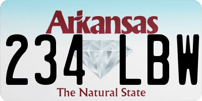 AR license plate 234LBW