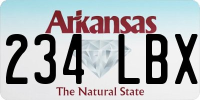 AR license plate 234LBX