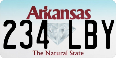 AR license plate 234LBY