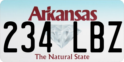 AR license plate 234LBZ