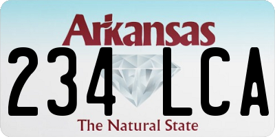 AR license plate 234LCA