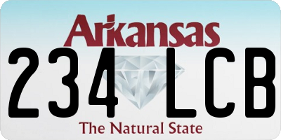 AR license plate 234LCB