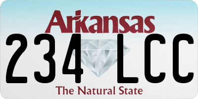 AR license plate 234LCC