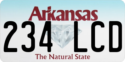 AR license plate 234LCD