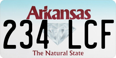 AR license plate 234LCF