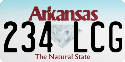 AR license plate 234LCG