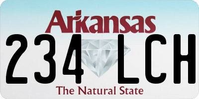 AR license plate 234LCH