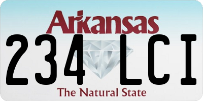 AR license plate 234LCI