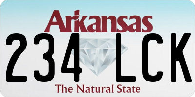 AR license plate 234LCK