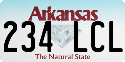 AR license plate 234LCL