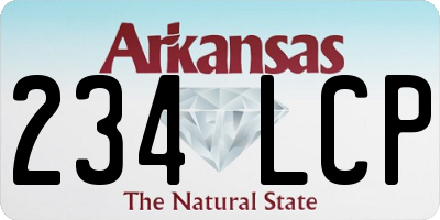 AR license plate 234LCP