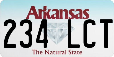 AR license plate 234LCT
