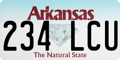 AR license plate 234LCU