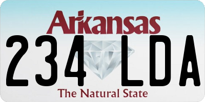 AR license plate 234LDA