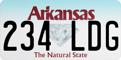 AR license plate 234LDG
