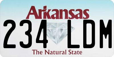 AR license plate 234LDM