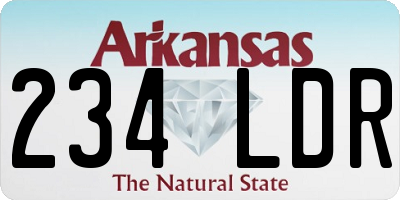 AR license plate 234LDR