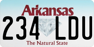 AR license plate 234LDU